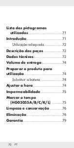 Предварительный просмотр 71 страницы Auriol 10 BAR Operation And Safety Notes