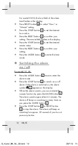 Preview for 12 page of Auriol 101166-14- 07 Operation And Safety Notes