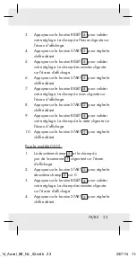 Preview for 23 page of Auriol 101166-14- 07 Operation And Safety Notes