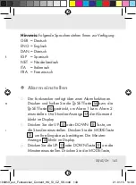 Предварительный просмотр 143 страницы Auriol 104853-14-01 Operation And Safety Notes