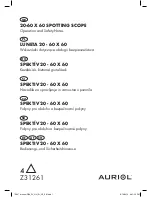 Auriol 20-60 X 60 SPOTTING SCOPE Operation And Safety Notes preview