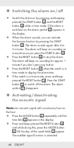 Preview for 44 page of Auriol 270525 Operation And Safety Notes