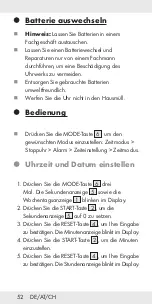 Preview for 52 page of Auriol 270525 Operation And Safety Notes