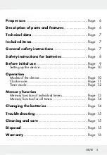 Preview for 5 page of Auriol 270543 Operation And Safety Notes