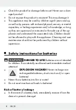 Preview for 8 page of Auriol 270543 Operation And Safety Notes