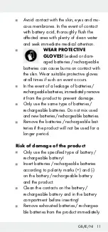 Предварительный просмотр 11 страницы Auriol 284995 Operation And Safety Notes