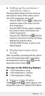 Предварительный просмотр 21 страницы Auriol 284995 Operation And Safety Notes