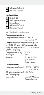 Предварительный просмотр 101 страницы Auriol 284995 Operation And Safety Notes