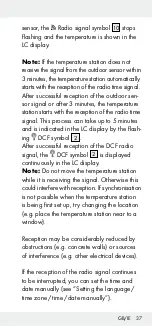 Preview for 37 page of Auriol 291528 Operation And Safety Notes