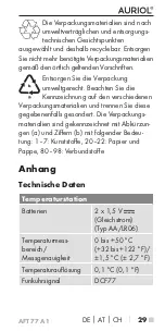 Предварительный просмотр 33 страницы Auriol 315163 Operating Instructions Manual