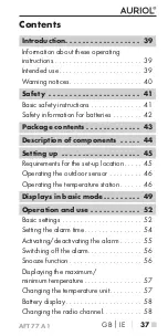 Предварительный просмотр 41 страницы Auriol 315163 Operating Instructions Manual