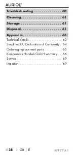 Предварительный просмотр 42 страницы Auriol 315163 Operating Instructions Manual