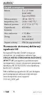 Предварительный просмотр 172 страницы Auriol 315163 Operating Instructions Manual