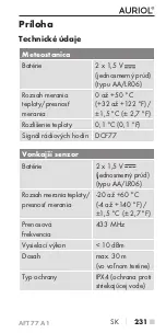 Предварительный просмотр 235 страницы Auriol 315163 Operating Instructions Manual