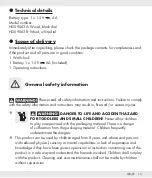 Предварительный просмотр 14 страницы Auriol 385537 2107 Operation And Safety Notes