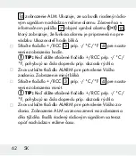 Предварительный просмотр 62 страницы Auriol 88977 Operation And Safety Notes