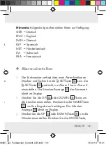 Предварительный просмотр 141 страницы Auriol 96487 Operation And Safety Notes