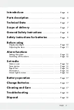 Предварительный просмотр 5 страницы Auriol H14371 Operation And Safety Notes