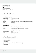 Предварительный просмотр 22 страницы Auriol H14371 Operation And Safety Notes