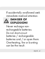 Preview for 43 page of Auriol HG02918A Operation And Safety Notes