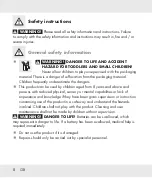 Предварительный просмотр 8 страницы Auriol HG06544A Operation And Safety Notes