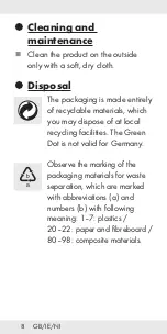 Preview for 10 page of Auriol SLIMLINE Operation And Safety Notes