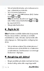 Предварительный просмотр 74 страницы Auriol Z29962E Operation And Safety Notes