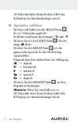 Предварительный просмотр 148 страницы Auriol Z29962E Operation And Safety Notes