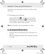 Preview for 14 page of Auriol Z30239A Operation And Safety Notes