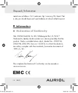 Preview for 16 page of Auriol Z30239A Operation And Safety Notes