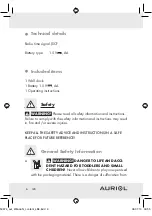 Preview for 4 page of Auriol Z30300A Manual