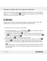 Предварительный просмотр 16 страницы Auriol Z30398 Operation And Safety Notes