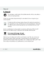 Предварительный просмотр 22 страницы Auriol Z30398 Operation And Safety Notes