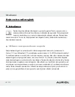 Предварительный просмотр 42 страницы Auriol Z30398 Operation And Safety Notes