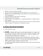 Предварительный просмотр 47 страницы Auriol Z30398 Operation And Safety Notes