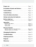 Preview for 6 page of Auriol Z31793 Operation And Safety Notes