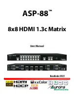 Предварительный просмотр 1 страницы Aurora Multimedia Aspyre ASP-88 User Manual