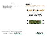 Предварительный просмотр 1 страницы Aurora Multimedia BTL User Manual