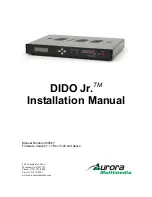 Предварительный просмотр 1 страницы Aurora Multimedia DIDO Jr. Installation Manual