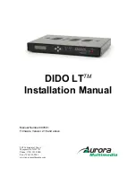 Предварительный просмотр 1 страницы Aurora Multimedia DIDO LT Installation Manual