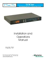 Aurora Multimedia TV/FM Tuner Installation And Operation Manual preview