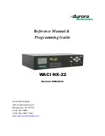 Предварительный просмотр 1 страницы Aurora Multimedia WACI NX-22 Reference Manual & Programming Manual