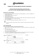 Preview for 1 page of Aurora AU-M10SD Installation Instructions