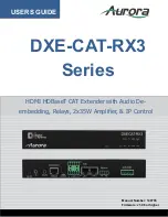 Предварительный просмотр 1 страницы Aurora DXE-CAT-RX3 User Manual