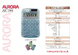 Preview for 1 page of Aurora HC205 Specifications