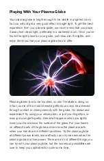 Preview for 5 page of Aurora Plasma Globe Owner'S Manual