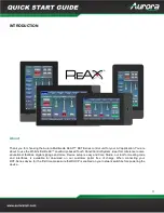 Предварительный просмотр 4 страницы Aurora Reax RXT Series Quick Start Manual