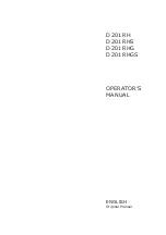 Preview for 1 page of AUSA D 201 RH Operator'S Manual