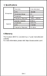 Preview for 4 page of ausdom BH01 User Manual