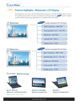 Preview for 1 page of Austin Hughes Electronics CyberView RP-W119 Specifications